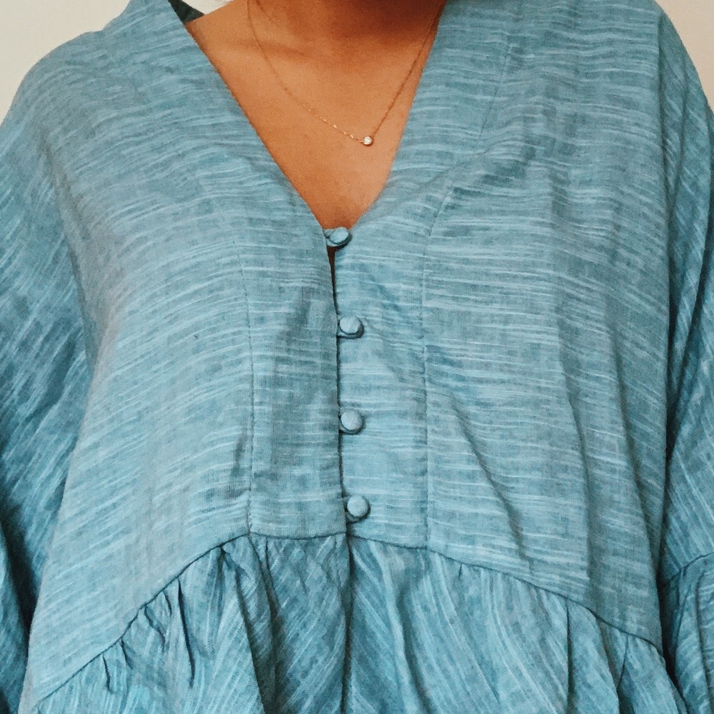 boho chambray blouse